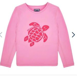 Vilebrequin pink turtle 50 SPF long sleeve swim shirt